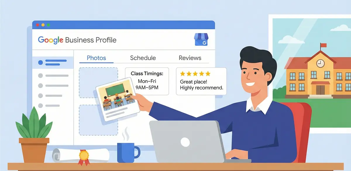 Coaching institute updating its Google Business Profile