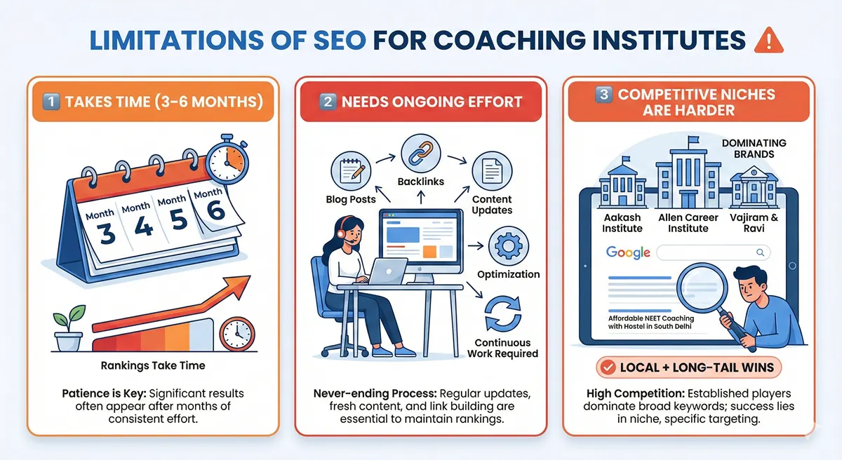 Limitations of SEO for Coaching Institutes