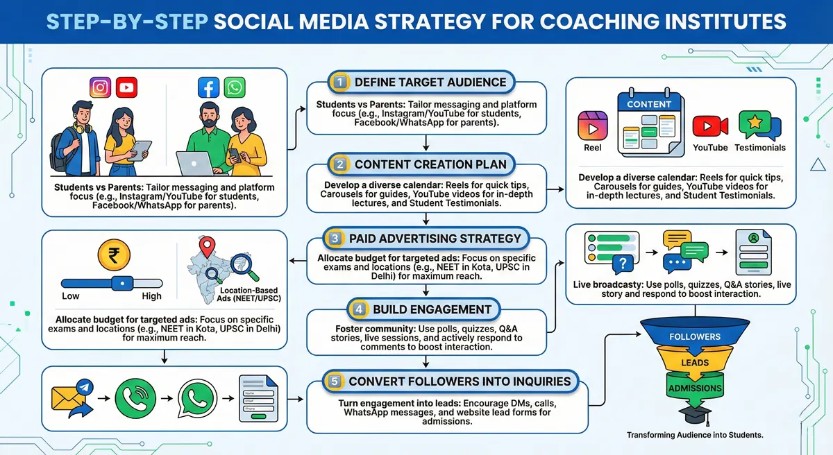 Step-by-Step Social Media Strategy for Coaching Institutes