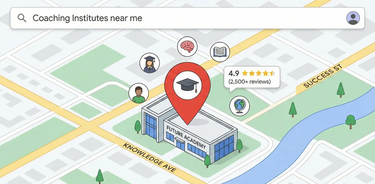 coaching institute building placed on Google Maps