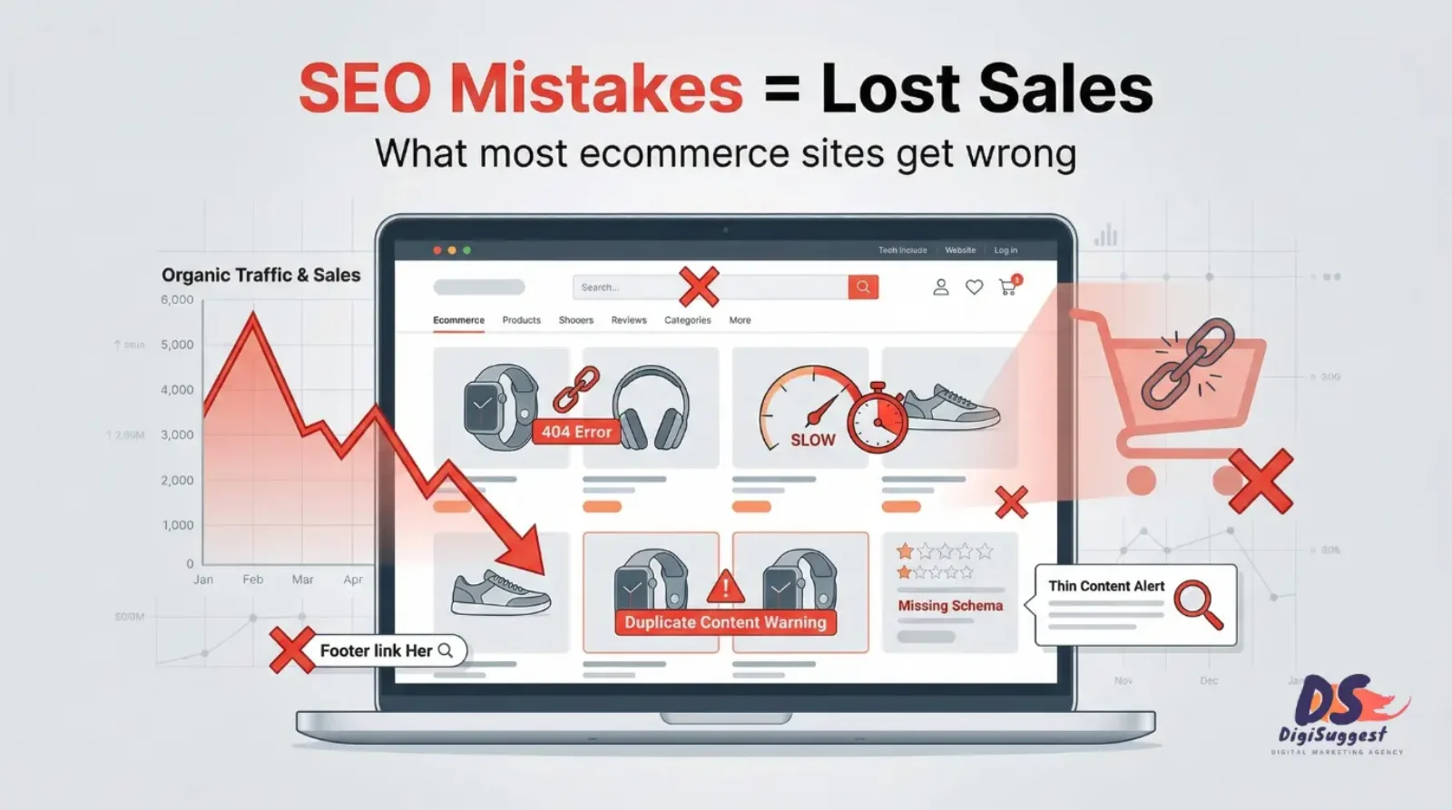 Common Ecommerce SEO Mistakes That Kill Organic Sales