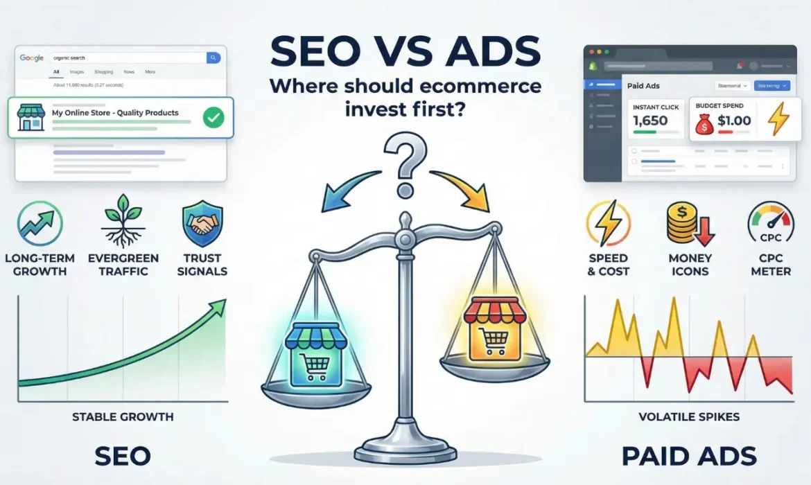 SEO vs Ads for Ecommerce - What Should You Invest In First