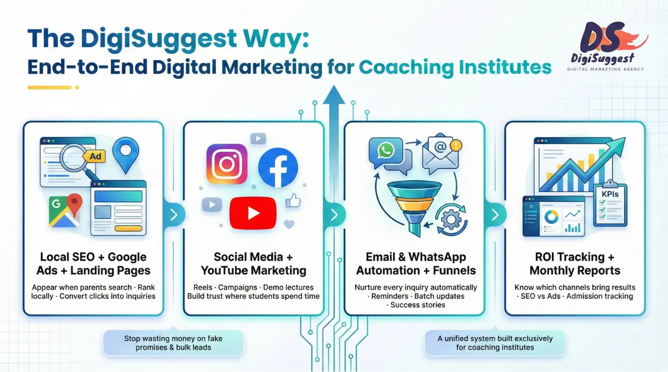 DigiSuggest Way of Digital Marketing for Coaching institutes