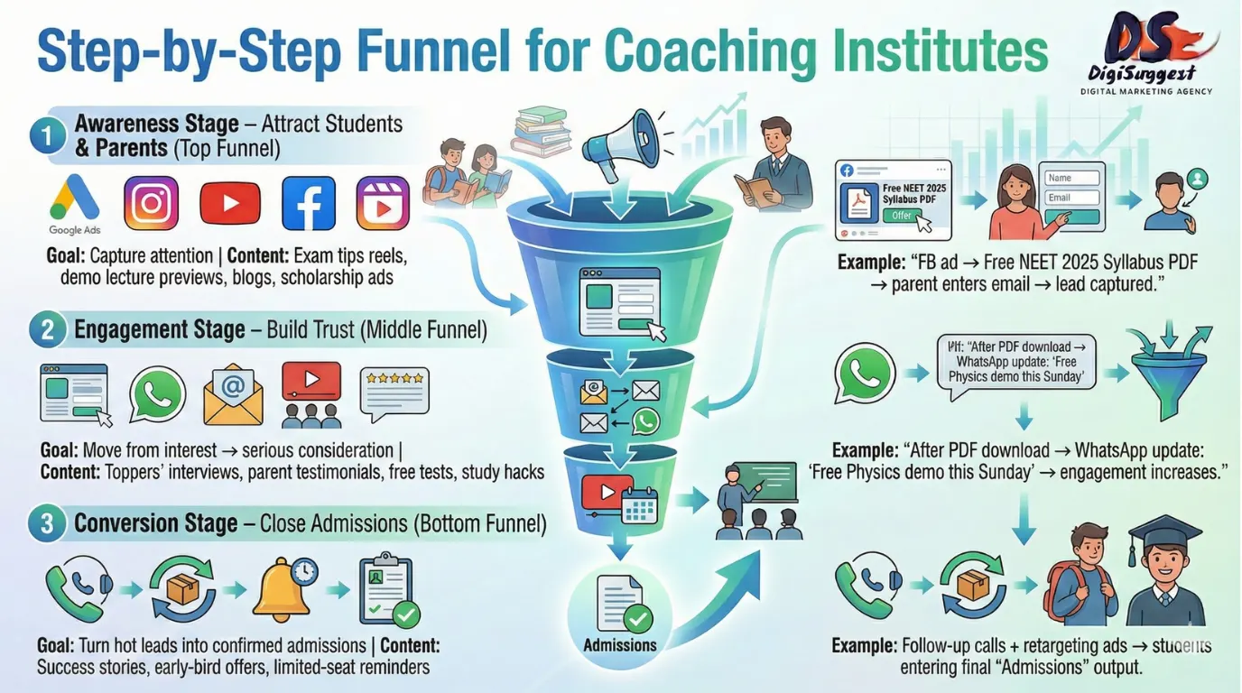 Step-by-Step Funnel for Coaching Institutes