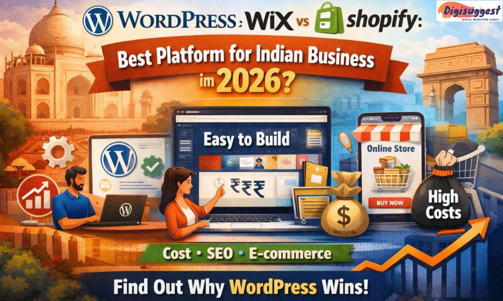 WordPress vs Wix vs Shopify - Which is Best for Indian Business