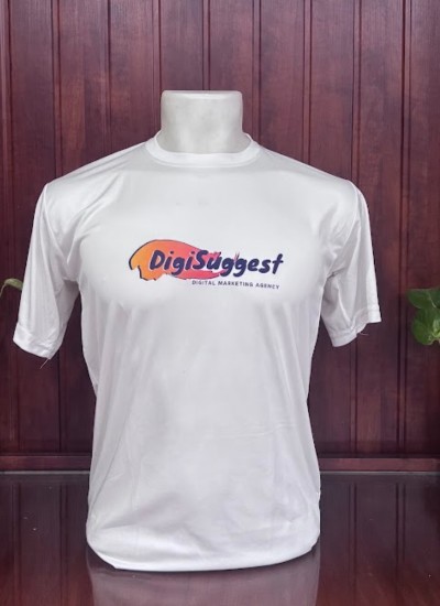 custom printed round neck t-shirts white color
