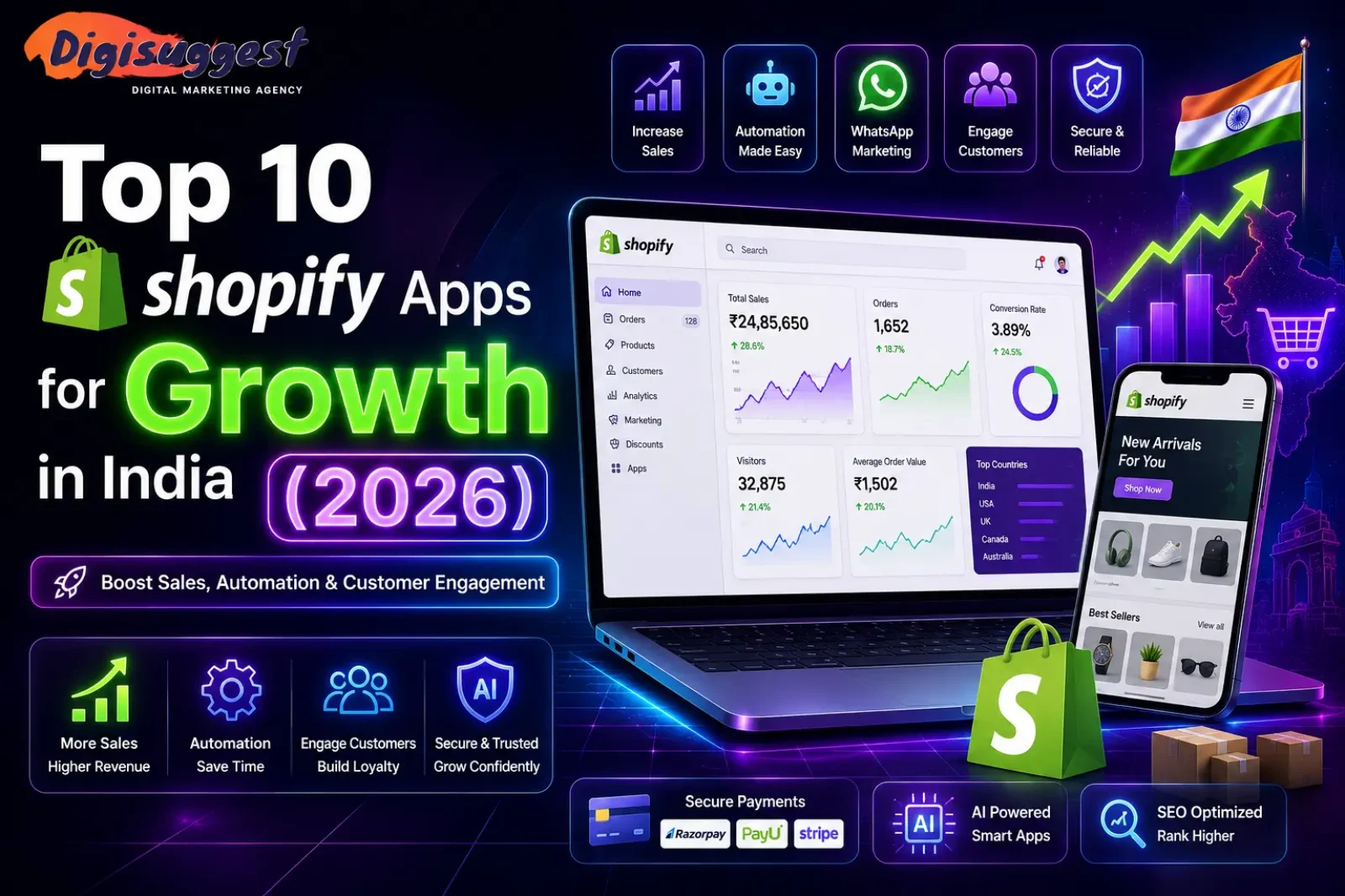 Top Shopify apps for growth in India