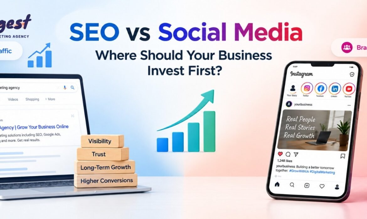 SEO vs social media marketing strategy for growing businesses