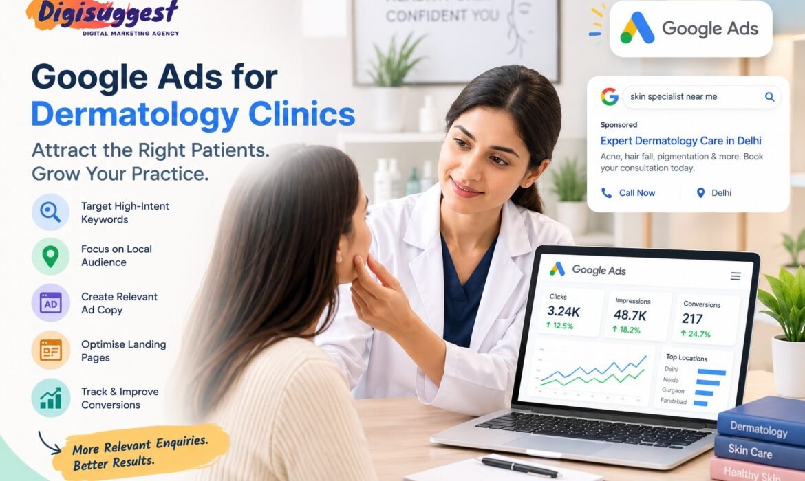 Google Ads for Dermatology Clinics to attract relevant patient enquiries